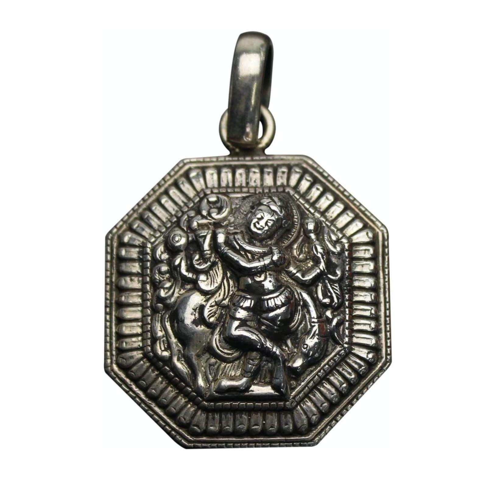 Amazon.co.jp: SitaRama クリシュナ・シルバーペンダントトップ